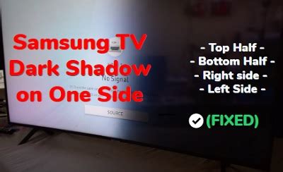 samsung tv black shadow on screen|samsung tv dark area troubleshooting.